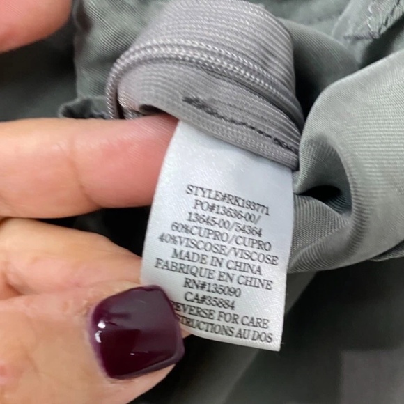 Rag Poet Women's Side Button Midi Pencil Skirt Medium Green-Gray Soft Modern - Picture 8 of 8